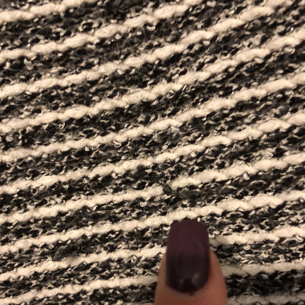 Anthropologie Deletta large Textured Striped Sweater side snaps - Picture 10 of 14